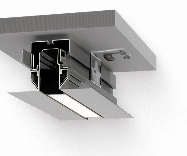 Nowoczesna lampa sufitowa LED, antracytowy montaż