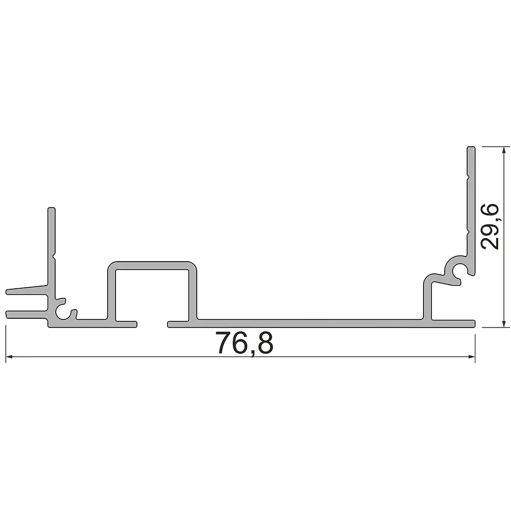 Profil uzupełniający GL.ADD-rozmiary