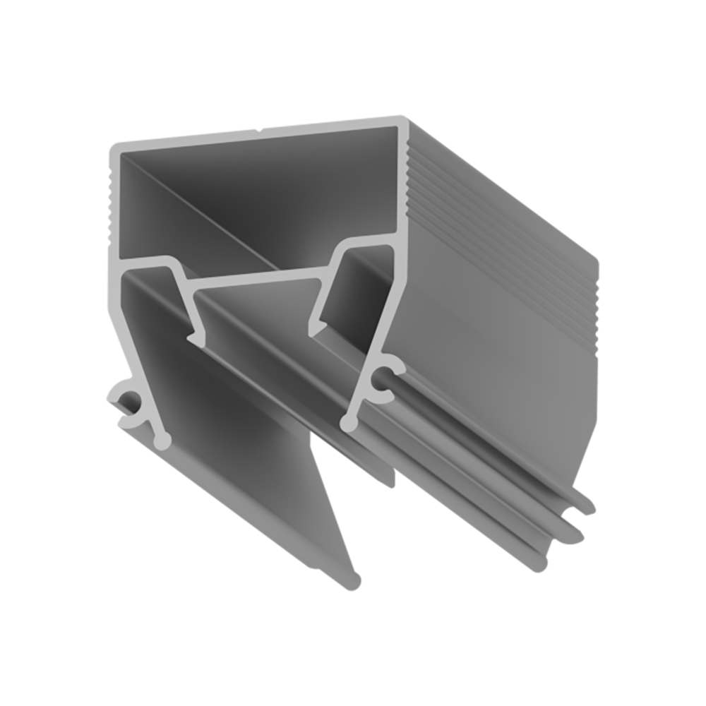 Profil aluminiowy, przekrój konstrukcji metalowej